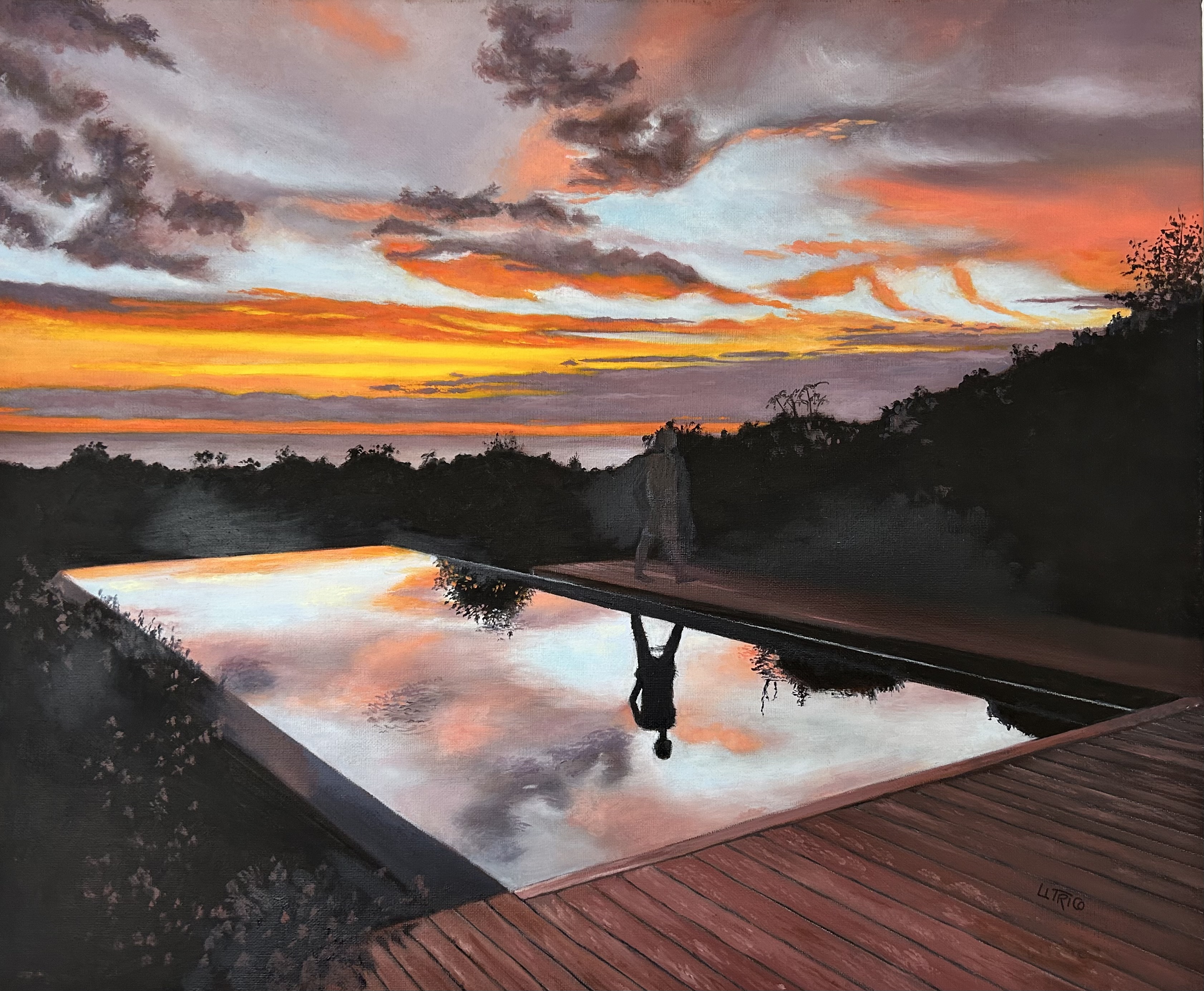 Reflets au Crépuscule à Corbara
