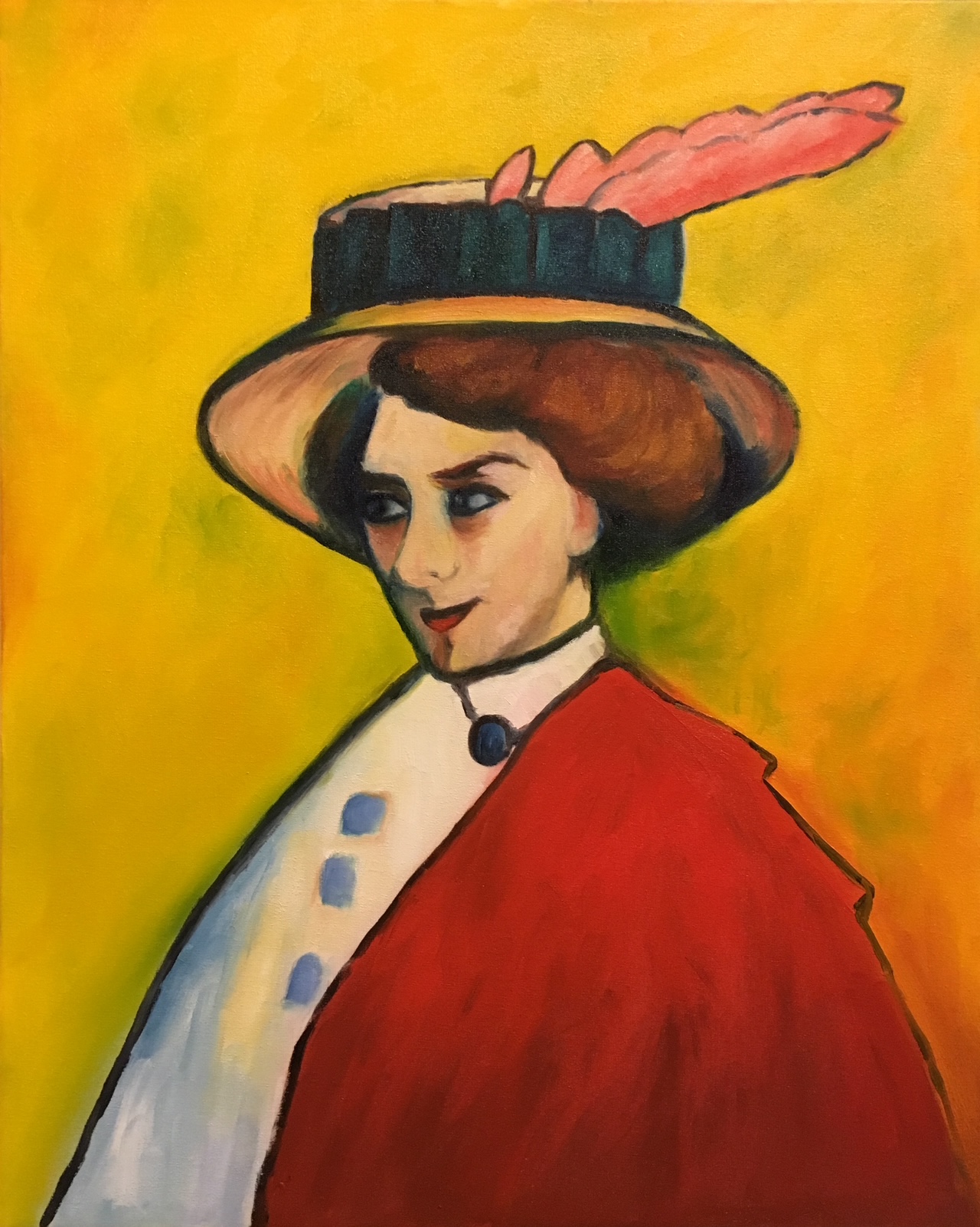 Femme au Chapeau à Plumes